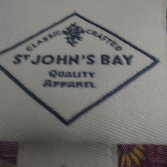 St John's Bay Sleeveless Blouse Large Mauve Dusty Pink Floral Tassels - Picture 5 of 7